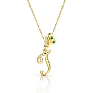 image:imageCicy Bell Initial Necklace for Women 18K Gold Plated Pendant NecklacesGold T