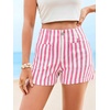 image:imageCicy Bell Womens Summer Striped Shorts High Waisted Jorts Wide Leg JeansPink