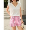 image:imageCicy Bell Womens Summer Striped Shorts High Waisted Jorts Wide Leg JeansPink