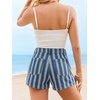 image:imageCicy Bell Womens Summer Striped Shorts High Waisted Jorts Wide Leg JeansStyle Bblue