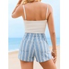 image:imageCicy Bell Womens Summer Striped Shorts High Waisted Jorts Wide Leg JeansStyle Blight Blue