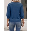 image:imageCicy Bell Womens 34 Puff Sleeve Sweaters Casual V Neck Knit Pullover TopsNavy
