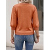 image:imageCicy Bell Womens 34 Puff Sleeve Sweaters Casual V Neck Knit Pullover TopsOrange