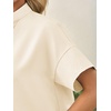image:imageCicy Bell Womens Cropped Blouse Short Sleeve Button Down Shirt Dressy TopsBeige