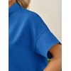 image:imageCicy Bell Womens Cropped Blouse Short Sleeve Button Down Shirt Dressy TopsBlue