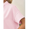 image:imageCicy Bell Womens Cropped Blouse Short Sleeve Button Down Shirt Dressy TopsLight Pink