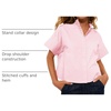image:imageCicy Bell Womens Cropped Blouse Short Sleeve Button Down Shirt Dressy TopsLight Pink
