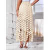 image:imageCicy Bell Womens Hollow Out Maxi Skirts Summer Boho Fringe Hem Long SkirtApricot