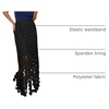 image:imageCicy Bell Womens Hollow Out Maxi Skirts Summer Boho Fringe Hem Long SkirtBlack