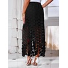 image:imageCicy Bell Womens Hollow Out Maxi Skirts Summer Boho Fringe Hem Long SkirtBlack