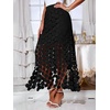 image:imageCicy Bell Womens Hollow Out Maxi Skirts Summer Boho Fringe Hem Long SkirtBlack
