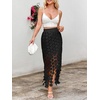 image:imageCicy Bell Womens Hollow Out Maxi Skirts Summer Boho Fringe Hem Long SkirtBlack
