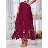 image:imageCicy Bell Womens Hollow Out Maxi Skirts Summer Boho Fringe Hem Long SkirtBurgundy