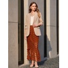 image:imageCicy Bell Womens Hollow Out Maxi Skirts Summer Boho Fringe Hem Long SkirtCaramel