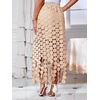 image:imageCicy Bell Womens Hollow Out Maxi Skirts Summer Boho Fringe Hem Long SkirtKhaki