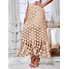 image:imageCicy Bell Womens Hollow Out Maxi Skirts Summer Boho Fringe Hem Long SkirtKhaki