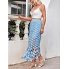 image:imageCicy Bell Womens Hollow Out Maxi Skirts Summer Boho Fringe Hem Long SkirtLight Blue