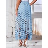 image:imageCicy Bell Womens Hollow Out Maxi Skirts Summer Boho Fringe Hem Long SkirtLight Blue