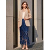 image:imageCicy Bell Womens Hollow Out Maxi Skirts Summer Boho Fringe Hem Long SkirtNavy Blue
