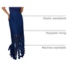 image:imageCicy Bell Womens Hollow Out Maxi Skirts Summer Boho Fringe Hem Long SkirtNavy Blue
