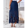 image:imageCicy Bell Womens Hollow Out Maxi Skirts Summer Boho Fringe Hem Long SkirtNavy Blue