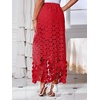 image:imageCicy Bell Womens Hollow Out Maxi Skirts Summer Boho Fringe Hem Long SkirtRed