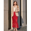 image:imageCicy Bell Womens Hollow Out Maxi Skirts Summer Boho Fringe Hem Long SkirtRed