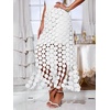 image:imageCicy Bell Womens Hollow Out Maxi Skirts Summer Boho Fringe Hem Long SkirtWhite