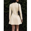 image:imageCicy Bell Womens Long Sleeve Sweater Dress Henley Fall ALine Mini DressesBeige