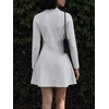 image:imageCicy Bell Womens Long Sleeve Sweater Dress Henley Fall ALine Mini DressesGrey