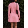 image:imageCicy Bell Womens Long Sleeve Sweater Dress Henley Fall ALine Mini DressesPink