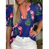 image:imageCicy Bell Womens Puff Sleeve Floral Top Casual Dressy Boutique Print BlouseNavy