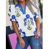 image:imageCicy Bell Womens Puff Sleeve Floral Top Casual Dressy Boutique Print BlouseWhite