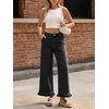 image:imageCicy Bell Womens Ruffle Jeans Cropped High Waisted Baggy Trendy Denim PantsBlack