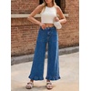 image:imageCicy Bell Womens Ruffle Jeans Cropped High Waisted Baggy Trendy Denim PantsBlue
