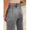 image:imageCicy Bell Womens Ruffle Jeans Cropped High Waisted Baggy Trendy Denim PantsGrey