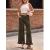 image:imageCicy Bell Womens Ruffle Jeans Cropped High Waisted Baggy Trendy Denim PantsLeopard