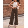 image:imageCicy Bell Womens Ruffle Jeans Cropped High Waisted Baggy Trendy Denim PantsLeopard Brown