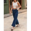 image:imageCicy Bell Womens Ruffle Jeans Cropped High Waisted Baggy Trendy Denim PantsNavy
