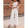image:imageCicy Bell Womens Ruffle Jeans Cropped High Waisted Baggy Trendy Denim PantsWhite