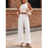 image:imageCicy Bell Womens Ruffle Jeans Cropped High Waisted Baggy Trendy Denim PantsWhite