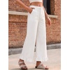 image:imageCicy Bell Womens Ruffle Jeans Cropped High Waisted Baggy Trendy Denim PantsWhite