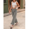 image:imageCicy Bell Womens Ruffle Jeans Cropped High Waisted Baggy Trendy Denim PantsWhite Leopard Print