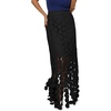 image:imageCicy Bell Womens Hollow Out Maxi Skirts Summer Boho Fringe Hem Long SkirtBlack