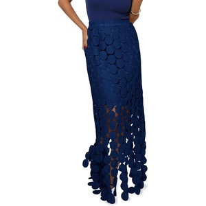 image:imageCicy Bell Womens Hollow Out Maxi Skirts Summer Boho Fringe Hem Long SkirtNavy Blue