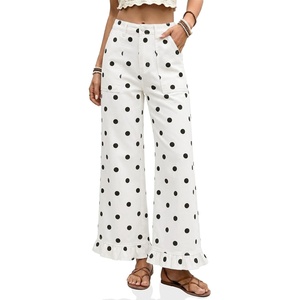 image:imageCicy Bell Womens Ruffle Jeans Cropped High Waisted Baggy Trendy Denim PantsWave Point Color