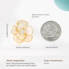image:imageCicy Bell 18k Gold Plated Enamel Flower Earrings for WomenBeige