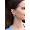 image:imageCicy Bell 18k Gold Plated Enamel Flower Earrings for WomenGold