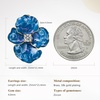 image:imageCicy Bell 18k Gold Plated Enamel Flower Earrings for WomenGold