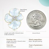 image:imageCicy Bell 18k Gold Plated Enamel Flower Earrings for WomenLight Blue